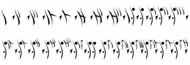 Alien C&C3 font Caratteri MAIUSCOLE