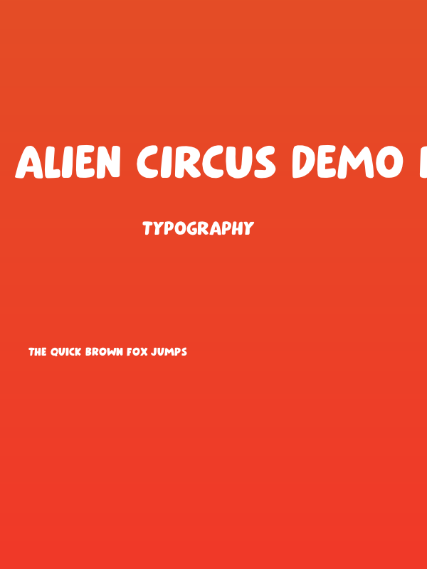 Alien Circus DEMO Regular Poster