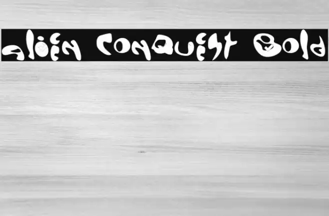 Alien Conquest Bold フォント examples