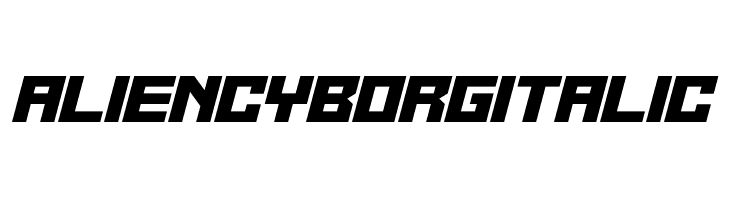 Alien Cyborg Italic Шрифта