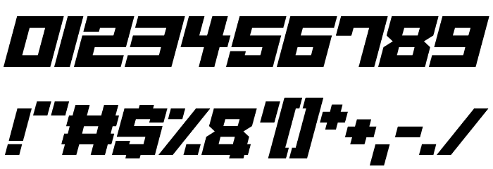 Alien Cyborg Italic Font OTHER CHARS