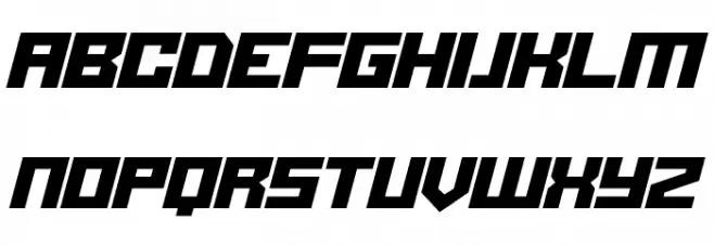 Alien Cyborg Italic Polices MAJUSCULES