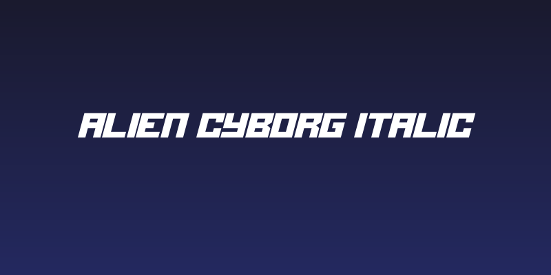 Alien Cyborg Italic Social Header