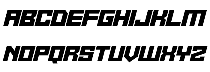 Alien Cyborg Italic Font LOWERCASE