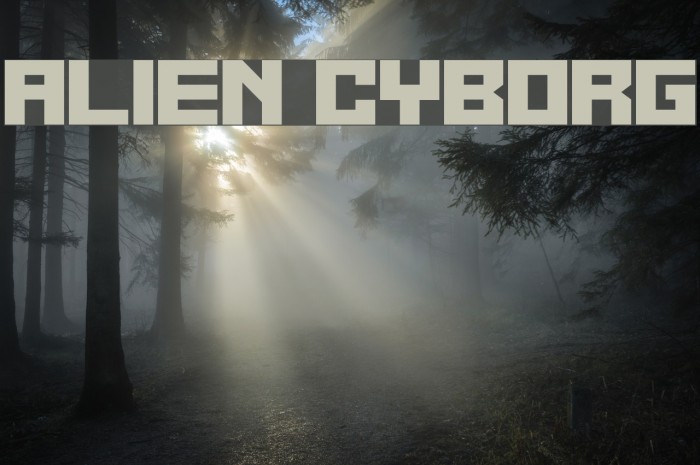 Alien Cyborg Font examples