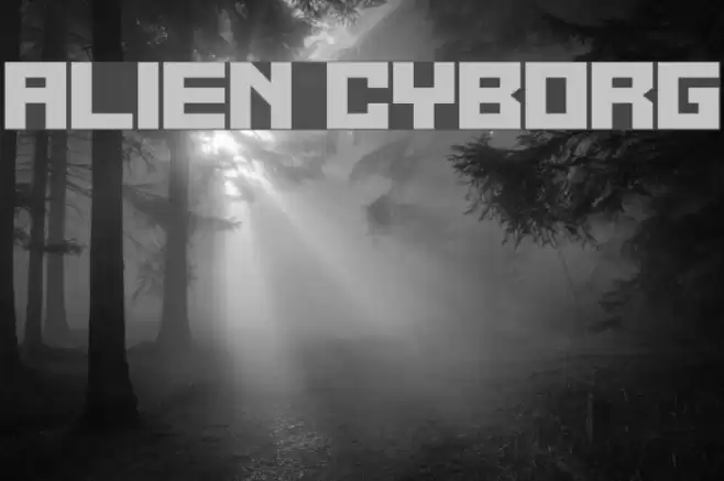 Alien Cyborg Fonte examples