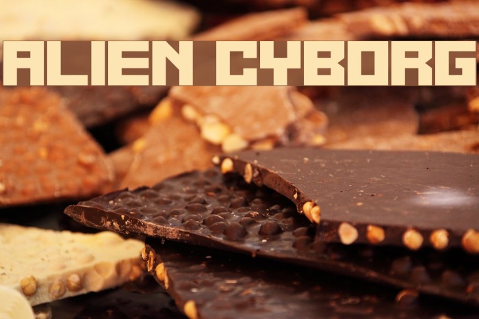 Alien Cyborg Font examples