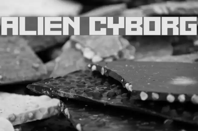 Alien Cyborg Fonte examples