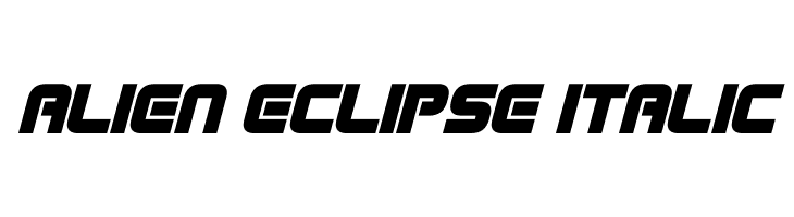 Alien Eclipse Italic  Free Fonts Download
