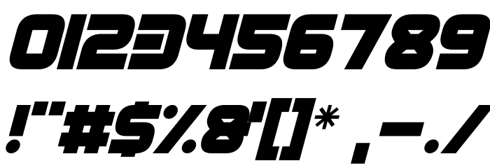 Alien Eclipse Italic Font OTHER CHARS