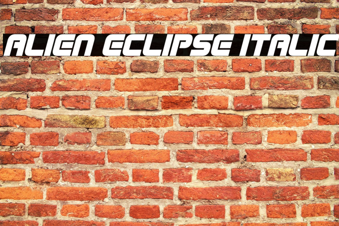Alien Eclipse Italic Example 3