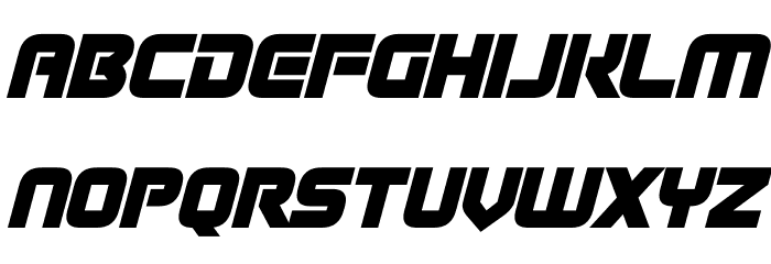 Alien Eclipse Italic Font LOWERCASE