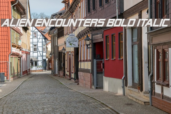 Alien Encounters Bold Italic Fonte examples
