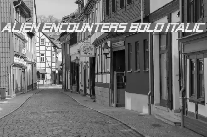 Alien Encounters Bold Italic Font examples