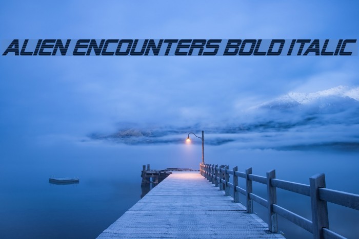 Alien Encounters Bold Italic Fonte examples