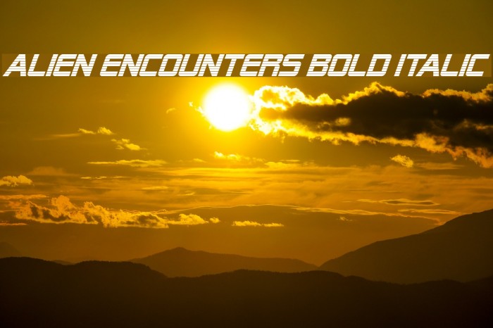 Alien Encounters Bold Italic Fonte examples