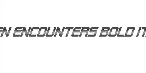 Alien Encounters Bold Italic Logo