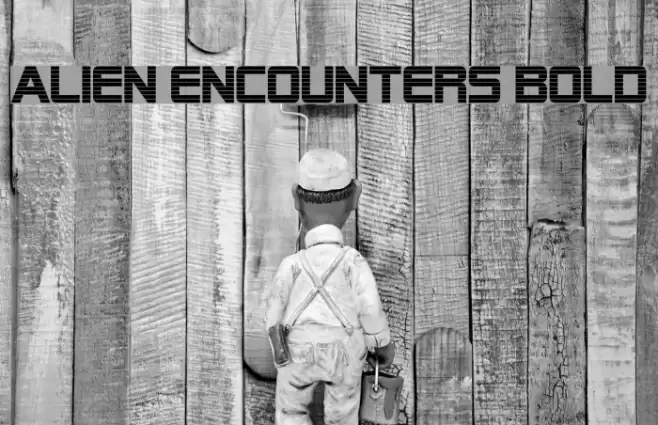 Alien Encounters Bold Caratteri examples