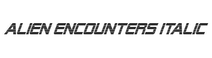 Alien Encounters Italic Fonte