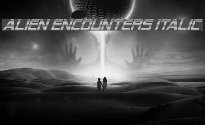 Alien Encounters Italic Polices examples