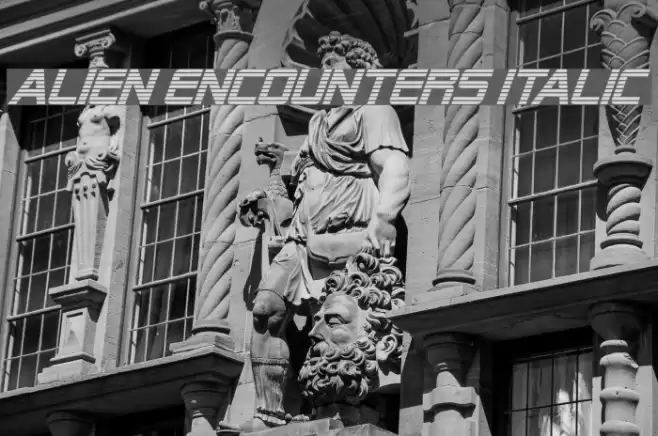 Alien Encounters Italic Polices examples
