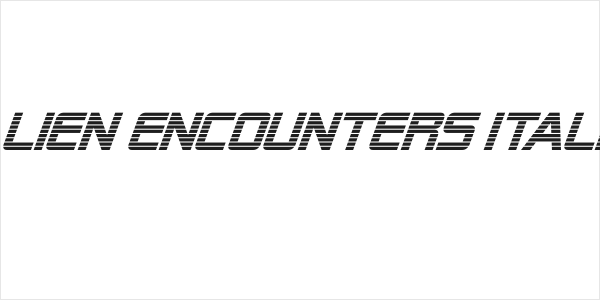 Alien Encounters Italic Logo