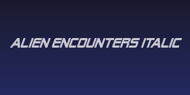 Alien Encounters Italic Social Header