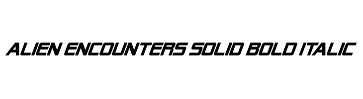 Alien Encounters Solid Bold Italic  नि: शुल्क फ़ॉन्ट्स डाउनलोड