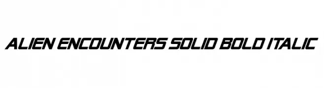 Alien Encounters Solid Bold Italic  لخطوط تنزيل