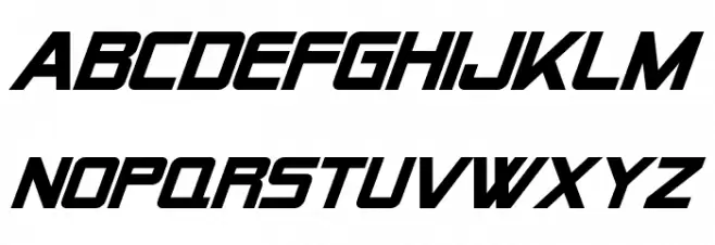 Alien Encounters Solid Bold Italic 字体 大写