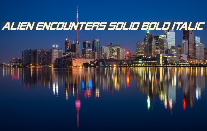 Alien Encounters Solid Bold Italic Fonte examples
