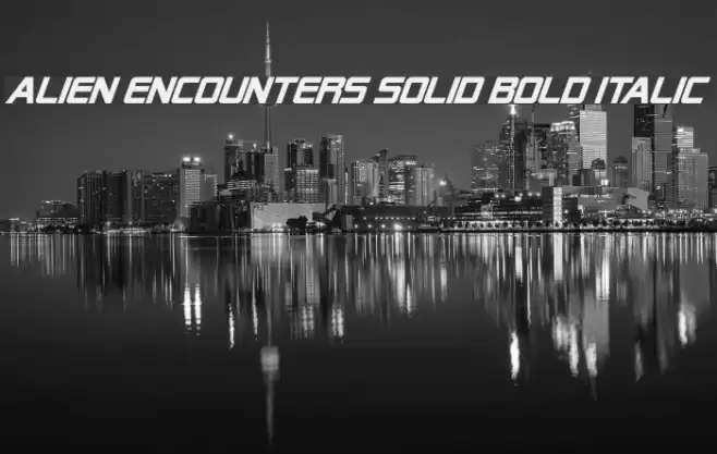 Alien Encounters Solid Bold Italic Font examples
