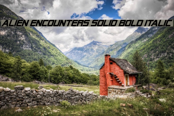 Alien Encounters Solid Bold Italic Fonte examples
