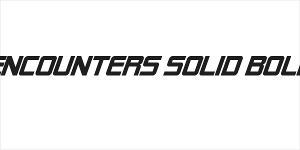 Alien Encounters Solid Bold Italic Logo