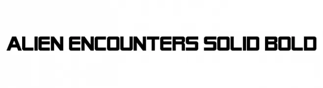 Alien Encounters Solid Bold  les polices de caractères gratuit tlcharger