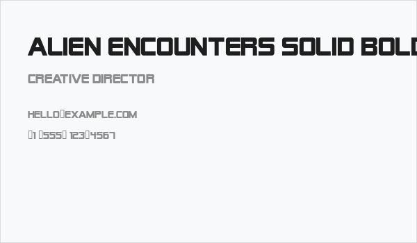Alien Encounters Solid Bold Business Card