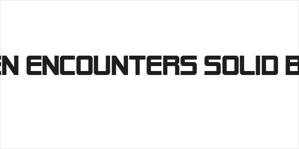Alien Encounters Solid Bold Logo