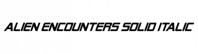 Alien Encounters Solid Italic  Fuentes Gratis Descargar