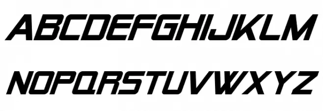 Alien Encounters Solid Italic Caratteri MAIUSCOLE