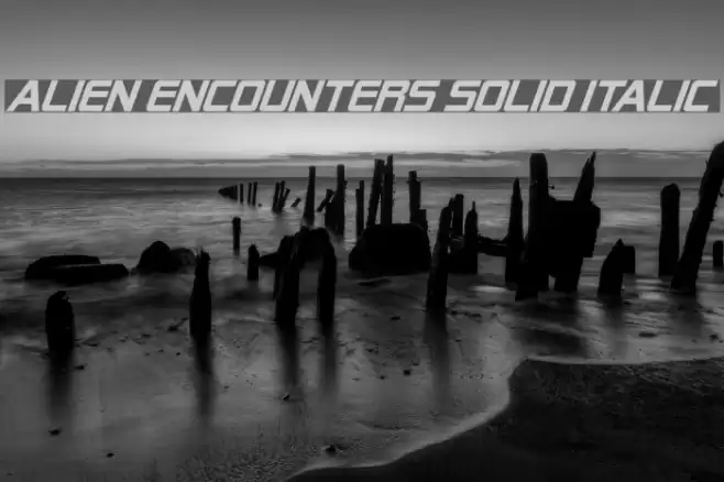 Alien Encounters Solid Italic Caratteri examples