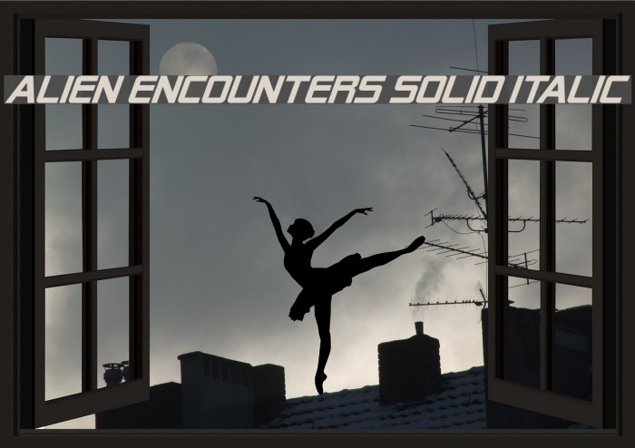 Alien Encounters Solid Italic Caratteri examples