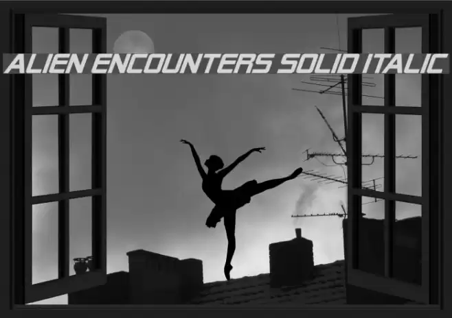 Alien Encounters Solid Italic Caratteri examples