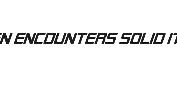 Alien Encounters Solid Italic Logo