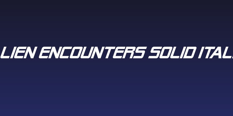 Alien Encounters Solid Italic Social Header