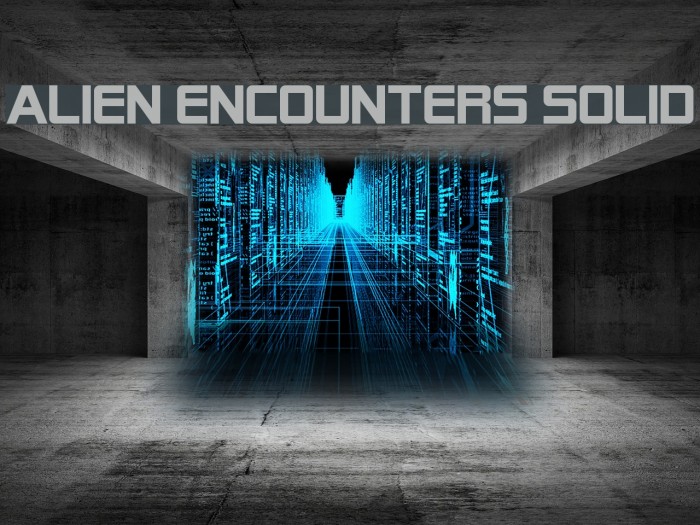 Alien Encounters Solid Font examples