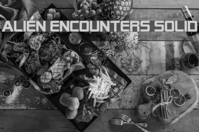 Alien Encounters Solid Fonte examples