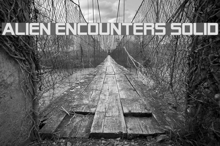 Alien Encounters Solid Font examples