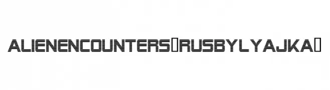Alien Encounters(RUS BY LYAJKA)  Free Fonts Download