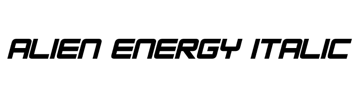 Alien Energy Italic  フリーフォントのダウンロード