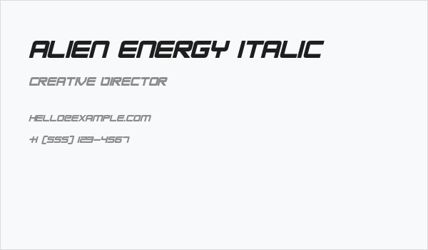 Alien Energy Italic Business Card